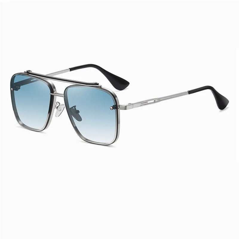 Sunglasses for Men Fashion Metal Big Frame Sun Glasses Brand Design