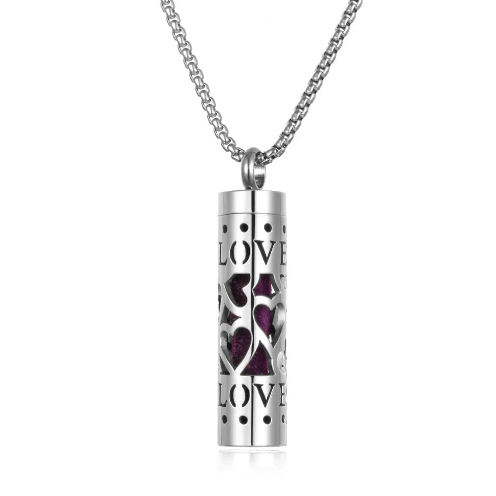 Long Strip Stainless Steel Aromatherapy Necklace Perfume Diffuser Essential Oil Diffuser Pendant Necklace Jewelry Accessories