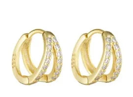 925 Sterling Silver Earring Colorful Dripping Oil Material Ear Ring Ear Buckle Rhombus Shape Trend Wild Girl Women Boy Ear Jewel