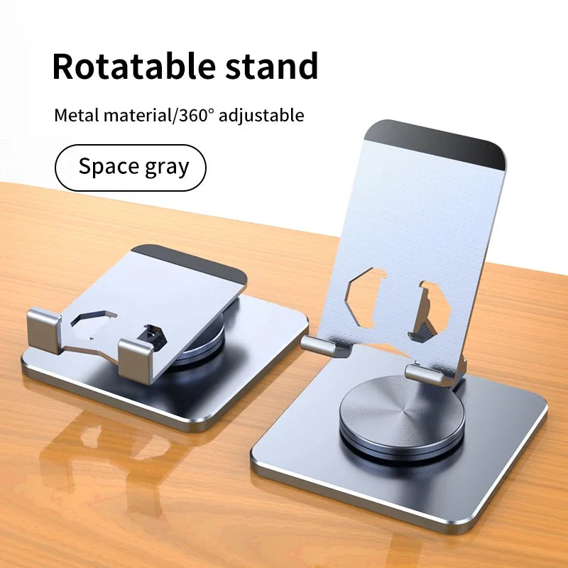 360 Degree Phone Tablet Holder Adjustable Aluminum Alloy Desktop Lazy Bracket