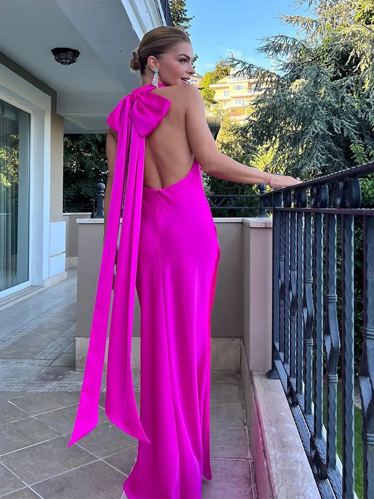 Formal attire Dresses: Maxi Dress For Women Backless Off Shoulder Sleeveless Gown