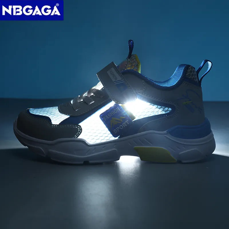 Summer Single Net Breathable Boys Sport Shoes Children Sneakers Rubber Leisure