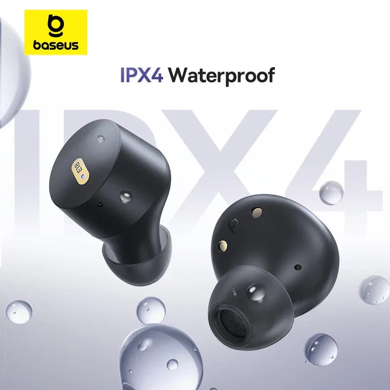 Baseus Bowie E18 True Wireless Earbuds Bluetooth 5.3 AI ENC Earphones 25H Long Playtime IPX4 Waterproof Mini bean earbud