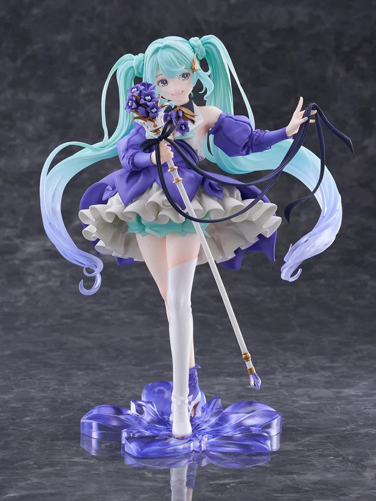 Original Taito Vocaloid Hatsune Miku 2024 Birthday Flower Ver. Figure Amp 21cm Figurine Collectible Anime Model Toy Kid Gifts