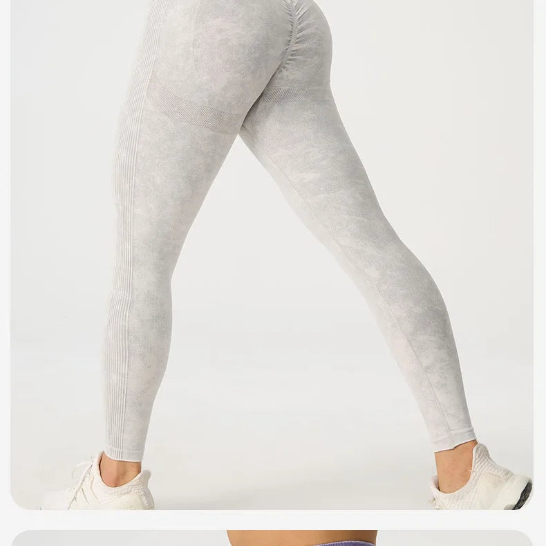 High Waisted Frosted Yoga Pants External Wear Hip Lifting Training Fitness Pants Tight