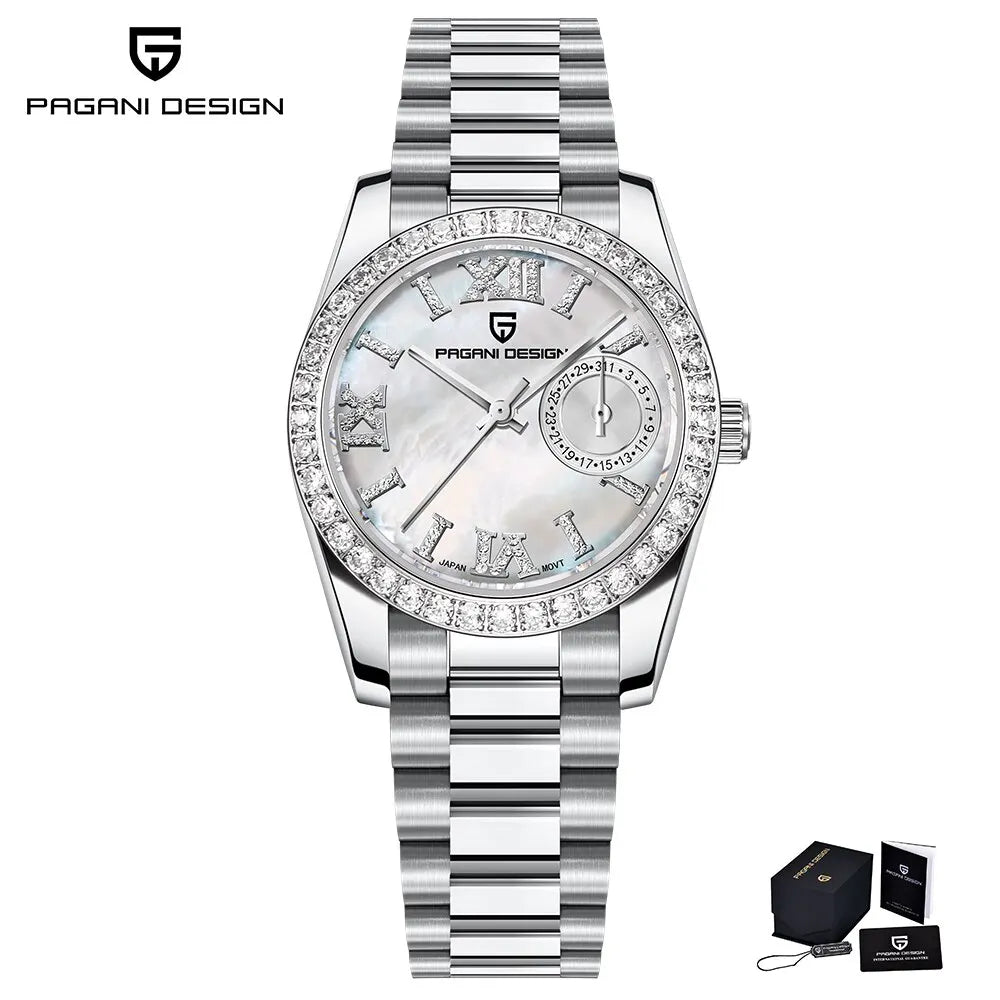 PAGANI DESIGN 2025 New 32MM Women's Wristwatch Elegant Luxury Quartz Watch For Women Fashion Waterproof Watches Sapphire Clock