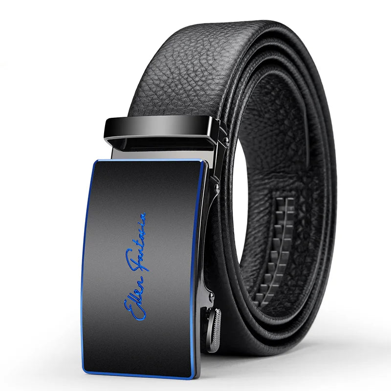 Genuine Cow Leather Automatic Belt For Men Formal Automatic Buckle Belt Genuine Leather Mens business Strap
