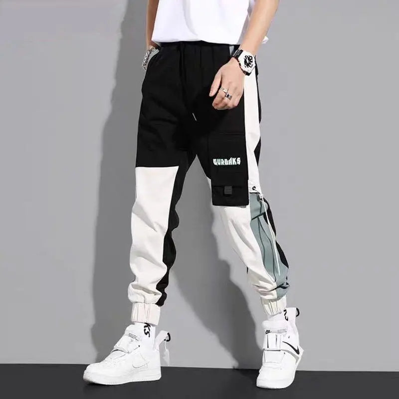 Hip Hop Cargo Pants Men Streetwear Cotton Joggers Fashion Sweatpants Male