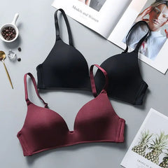 Ice Silk Wireless Bra For Women Gather Underwear Push Up Simple