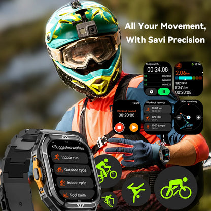 Cubot GT 3 Smart Watch, 5ATM Waterproof, 1.96-inch AMOLED, Blood Oxygen, Fitness Tracker Heart Rate GPS Sport Smartwatch for Men