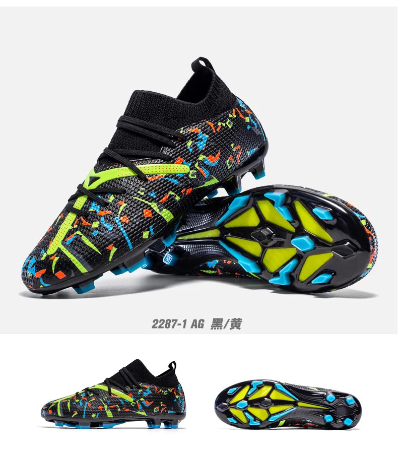 Mens Football Field Boots Ultralight Turf Indoor Society Training Soccer Shoes Cleats