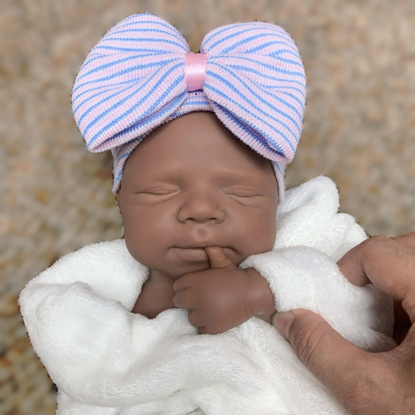 AnjoDoll 45CM Open Mouth Pascale Girl Soft Silicone Reborn Dolls Toys Waterproof Doll For Gifts Cute Reborn Dolls