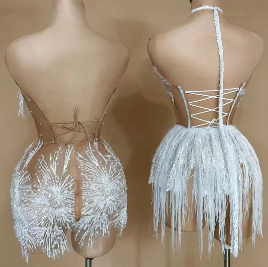 Formal attire Dresses: Backless Halter Sheath Dress Evening Party Performance
