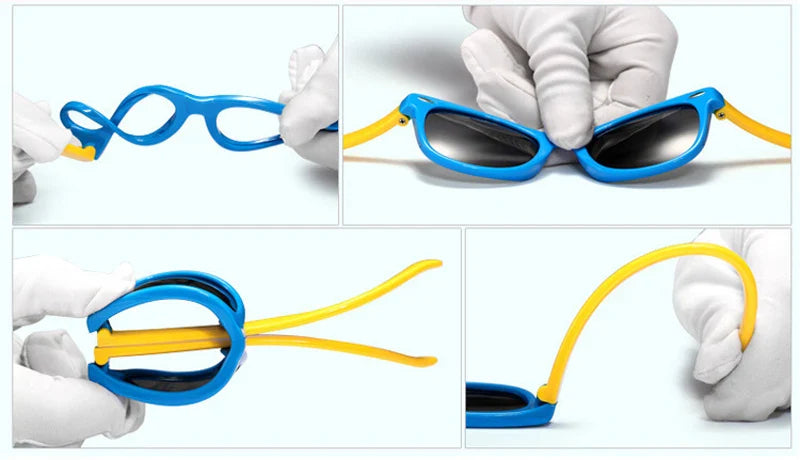 Classic Kids Silicone Sunglasses UV400 Eyewear for Boys Girls TR90 Goggles Children Sunglasses UV Protection Kids Eyewear