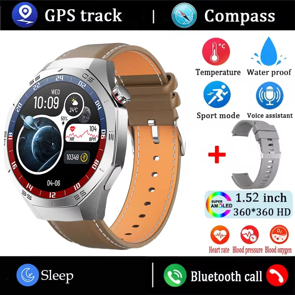 New WatchAMOLED Screen Bluetooth Call Heart Rate Waterproof Women 5 Upgraded Version Sport Fitness Tracker Smart Watch Men Gift