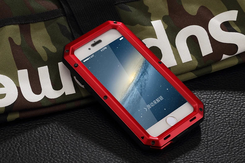 Heavy Duty Protection Armor Metal Phone Case for iPhone 17 16 15 14 13 12 11 Pro XS MAX SE XR X 6 7 Aluminum Shockproof Cover