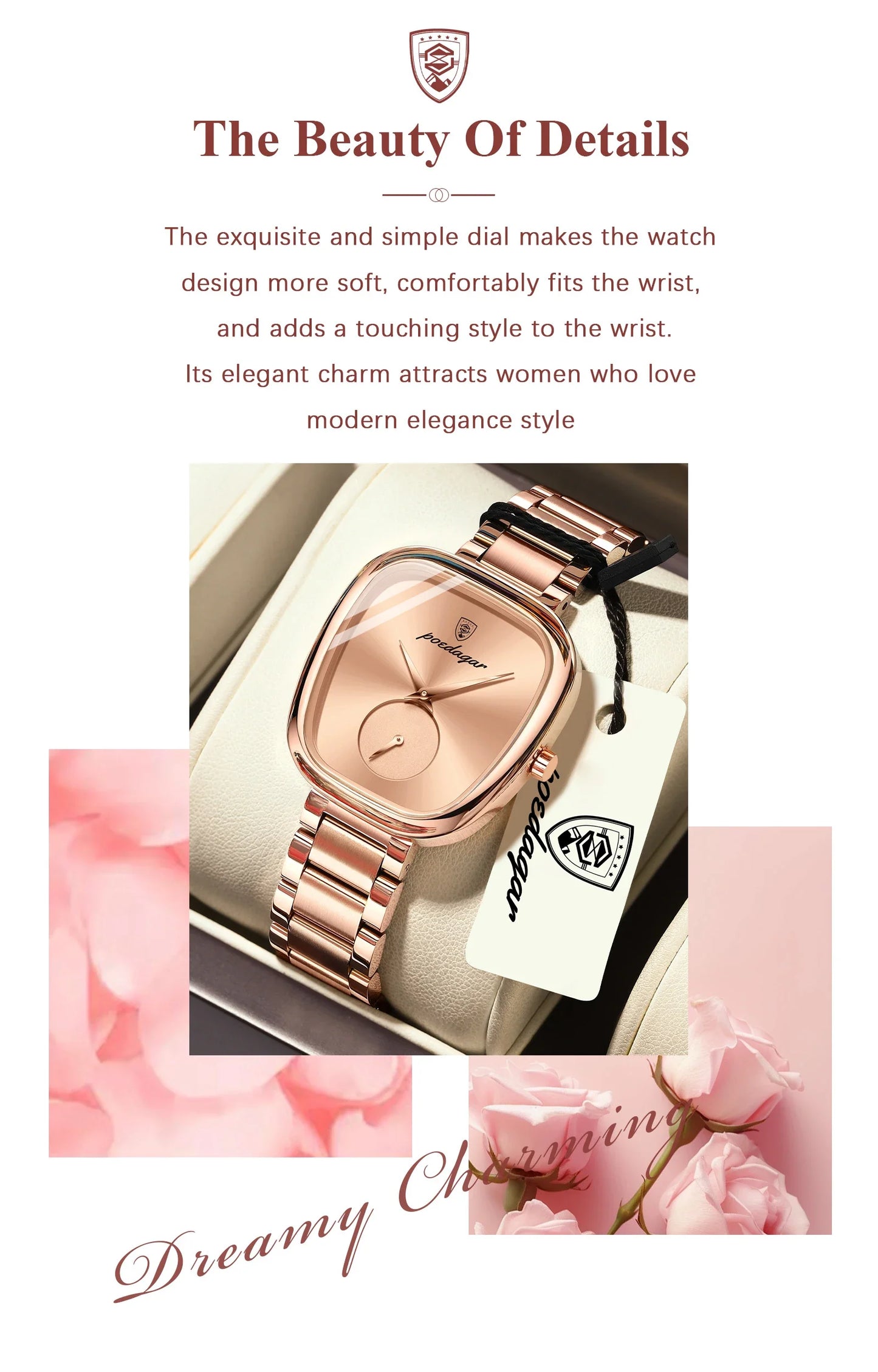 POEDAGAR Elegant Luxury Watch For Woman Waterproof Stainless Steel Women's Quartz Watches Simple High Quality Ladies Wristwatch