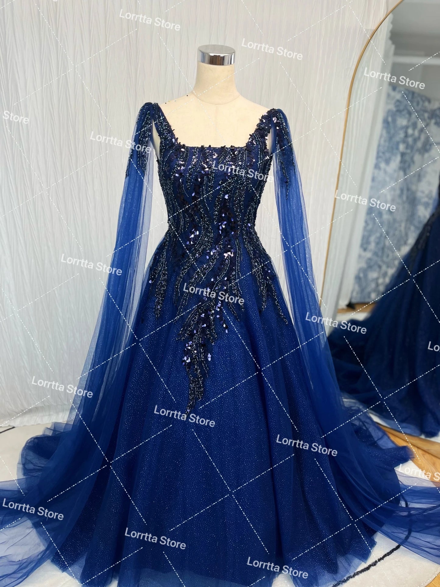 Homecoming Dresses: Women Evening Dresses Glitter Lace Tulle Prom Gowns