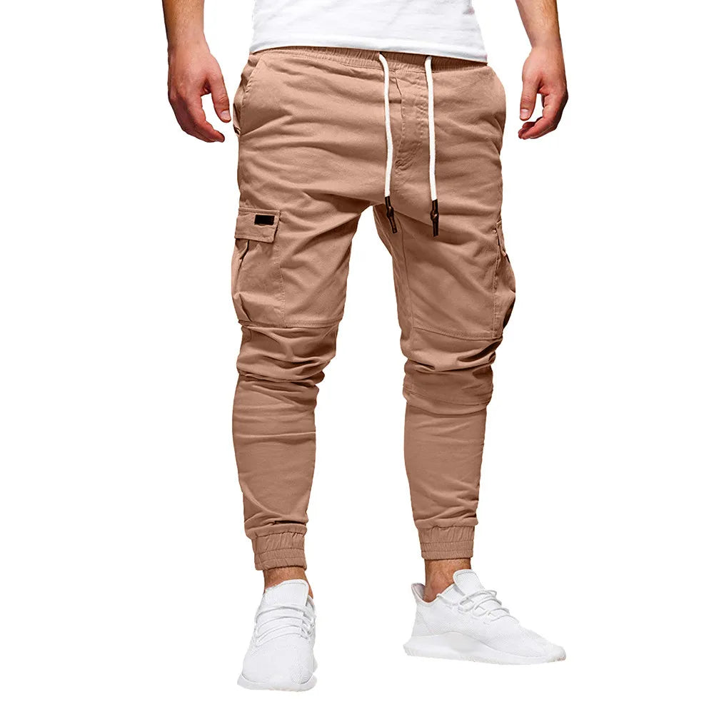 Casual Men Pants Fashion Big Pocket Hip Hop Harem Pants Outwear Sweatpants