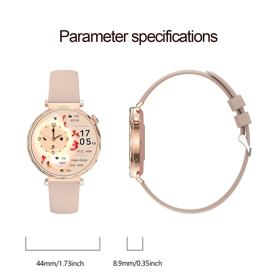 Fashion Women's Smart Watch AMOLED HD Screen Health Monitoring GPS Sports Track Watch Bluetooth Call Smartwatch Android IOS