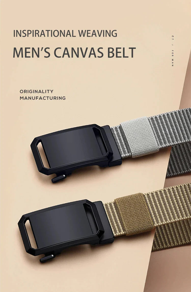 DINISITON Men‘s Belt Nylon Breathable Belts for Men Outdoor Equipment Belt Cowboy Canvas Designer Belt Tactical Belt