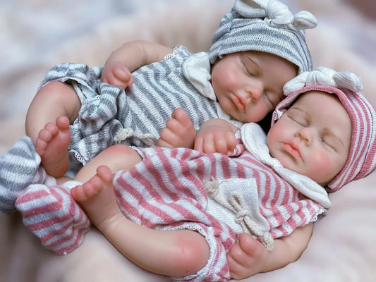 33cm Can Open Mouth Full Body Solid Silicone LouLou Reborn Girl and Boy Doll Soft Touch Handmade  Reborn Corpo De Silicone