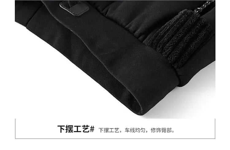 Men's Sets Jacket + pant Warm Fur Winter Sweatshirt Cashmere Tracksuit Men's Sets Fleece Thick Hooded Brand Casual Track Suits
