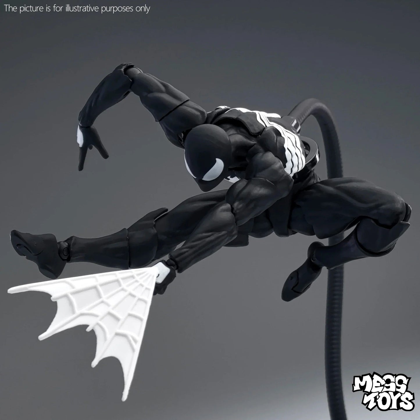 Mess Toys Spiderman Figure Black Suit Neighbor Symbiote MessToys Scarlet Neighbor Action Figure CT Toys Black Red Spider Man Toy