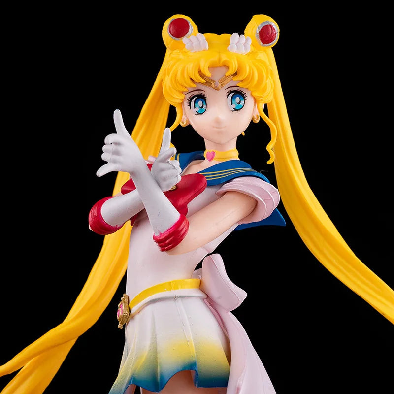 23cm Anime Sailor Moon Action Figure Doll Princess Serenity Cake Ornaments Collection PVC Tsukino Usagi Figure Model Toys Gifts