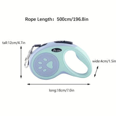 Automatic Retractable Pet Leash, Bone Paw Print Telescopic Dog Leash, Dog Leash