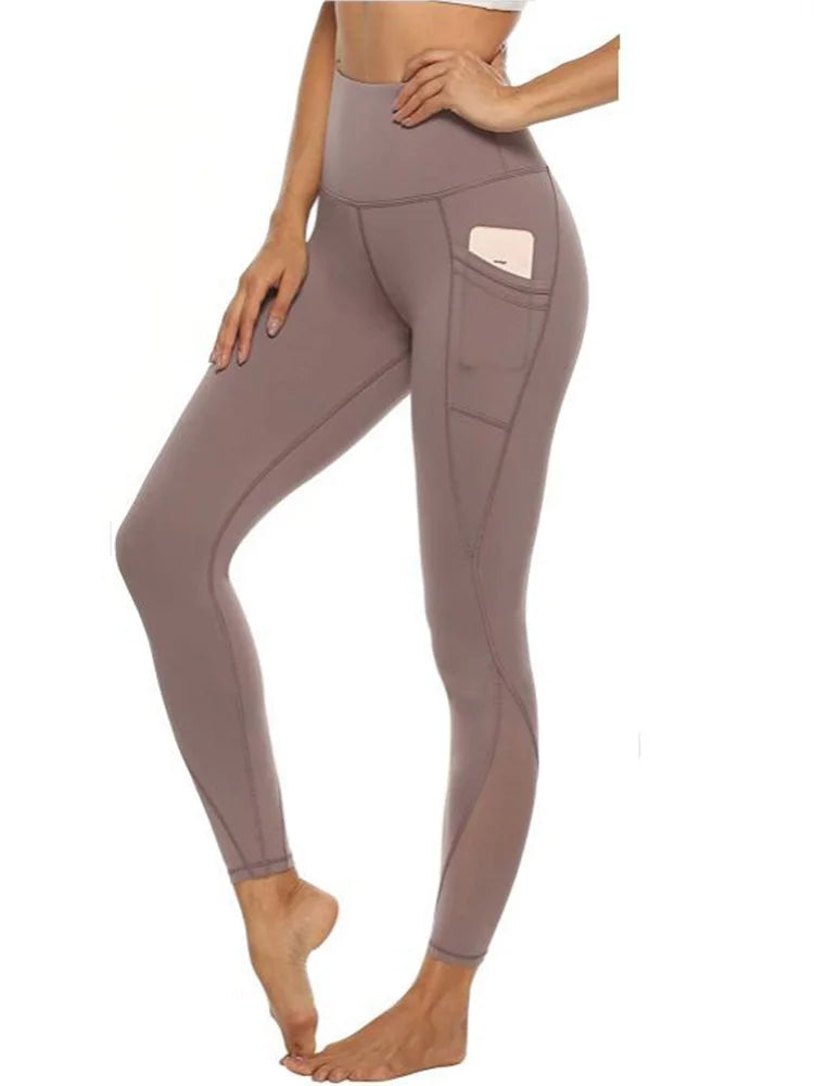 High Waist Push Up Leggins Fitness Tights Pocket Workout Leggings Women
