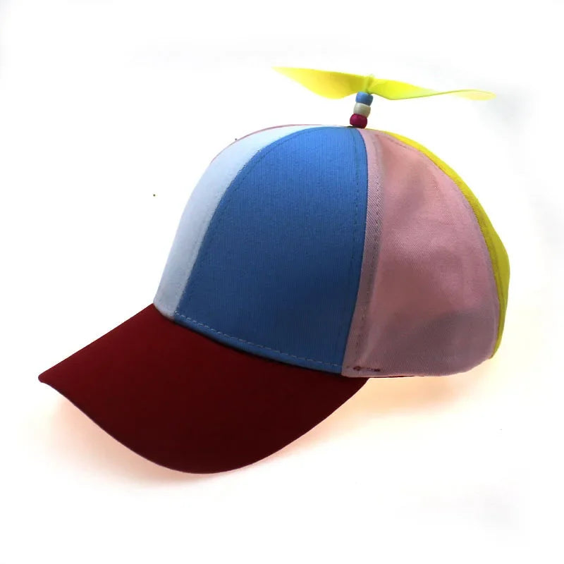 Funny Snapback Hat Helicopter Propeller Adventure Dad Hat Rainbow Bamboo Dragonfly Baseball Cap For Adult Kids Boys Girls