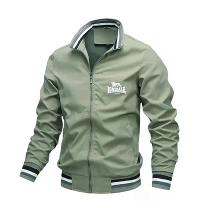 Men's aviator jacket with support collar, thin casual baseball jacket