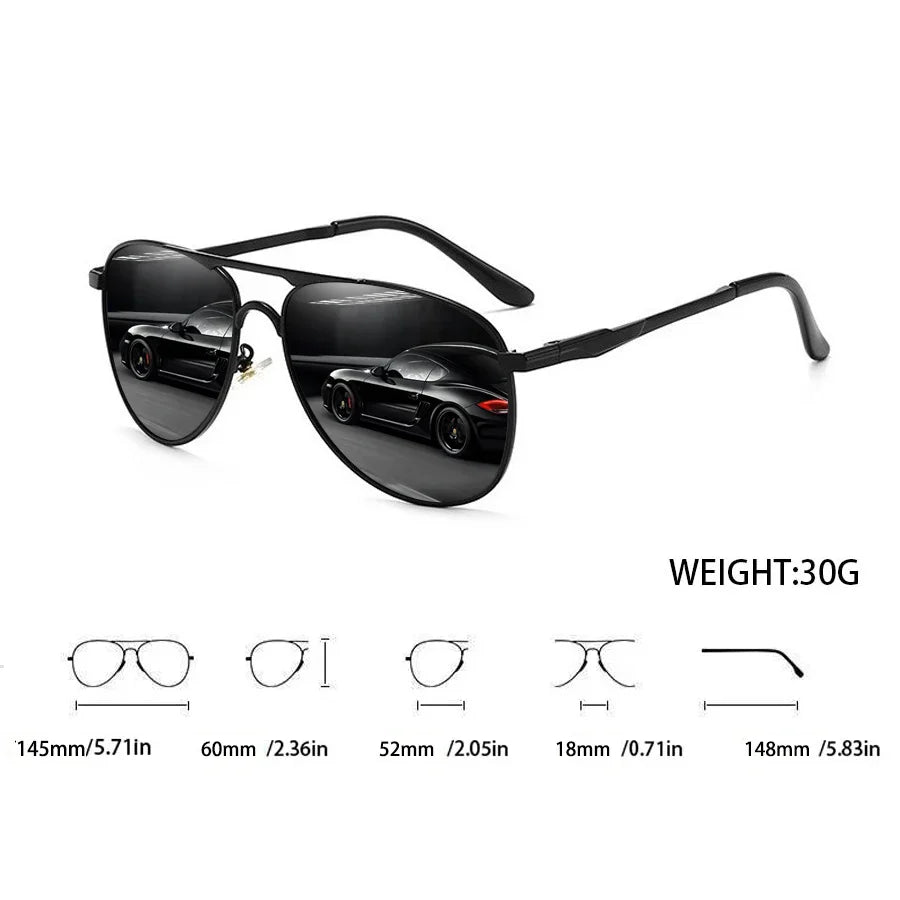 Luxury Oversized Metal Pilot Sunglasses Men Women Driving Fishing Sun Glasses Male Female Sunglass Man Eyewear