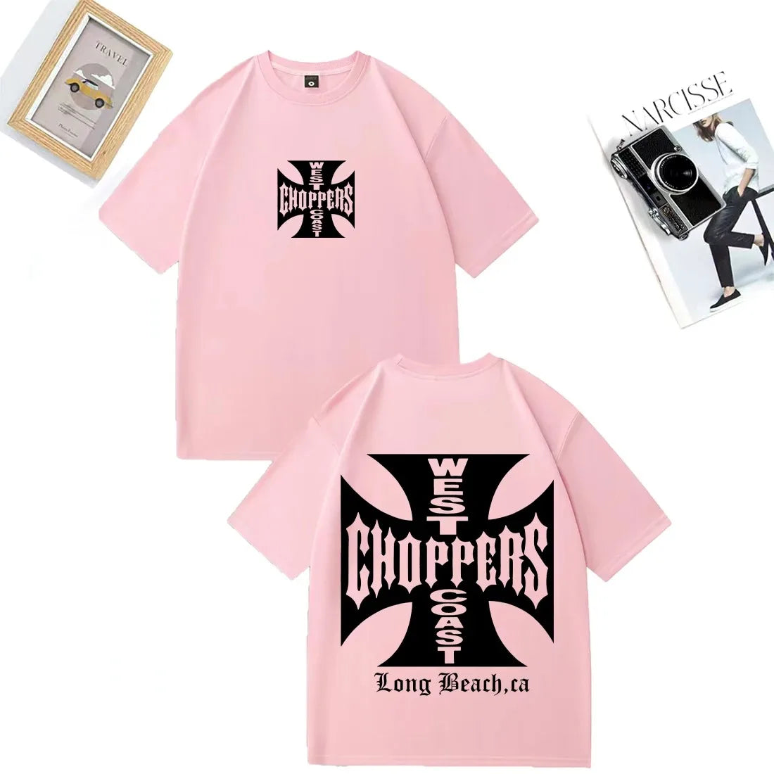 Paul Walker Shirt West Coast Choppers men T-shirt Women vintage Loose tops Cotton short sleeve Hip Hop streetwear Unisex Tshirts