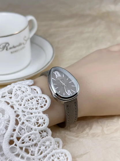 Famous Brand Women Quartz Watch Luxury Gift Ladies Snake Head Female Watch Fashion Red Leather Strap Wristwatch Dropshipping