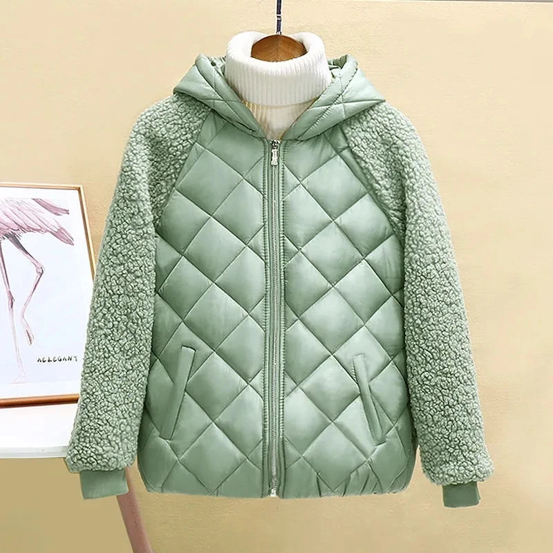 Down Cotton Jacket Female Short Coat Autumn Winter Women's Hooded Loose