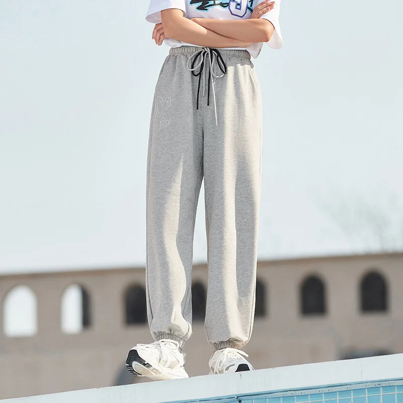 Semir Casual Pants Women Embroidered Loose Jogging Pants All-Match