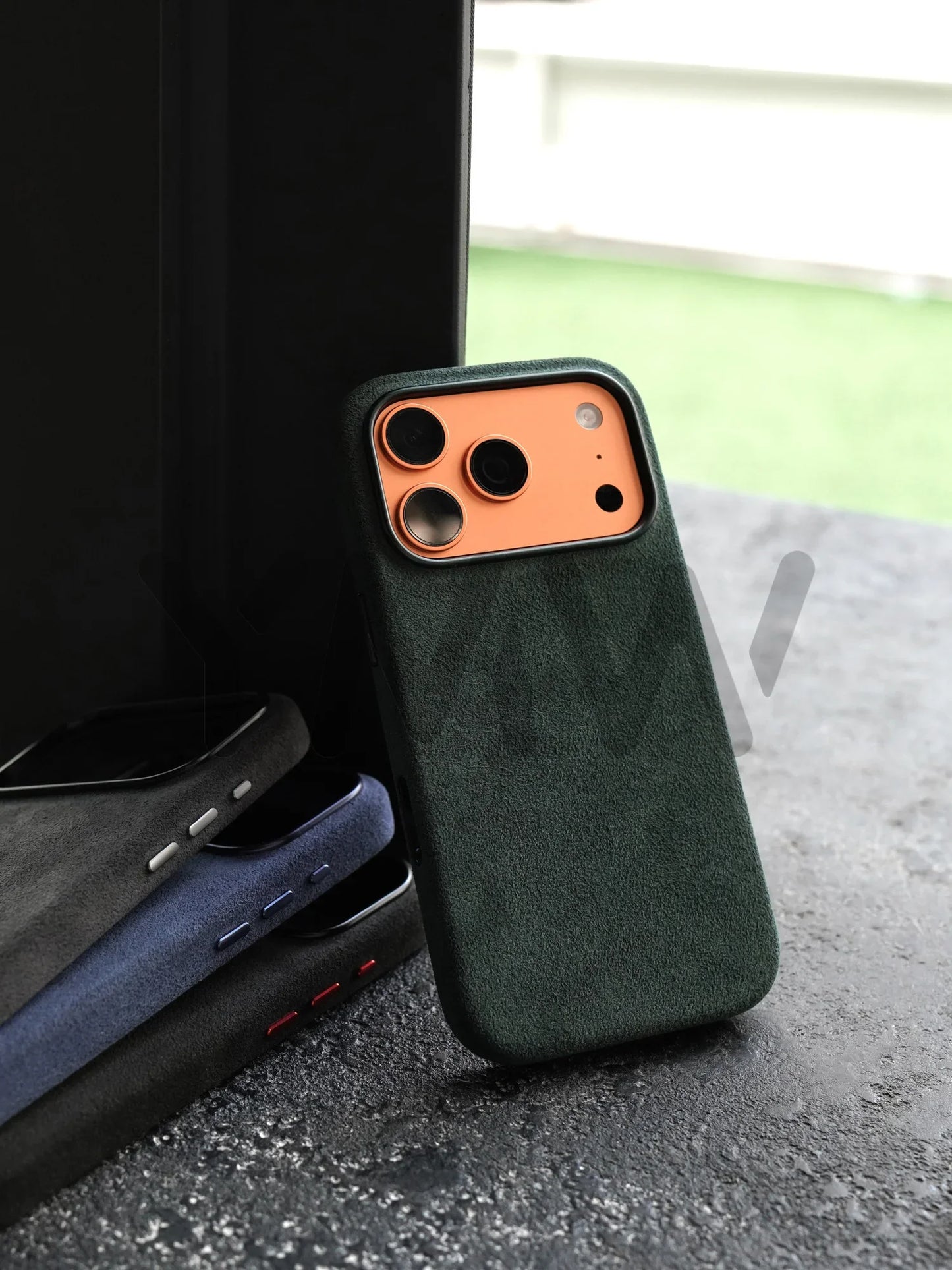 Case for iPhone 17 16 Pro Max Compatible Magsafe Business Supercar Interior Same Suede Leather Phone Cover