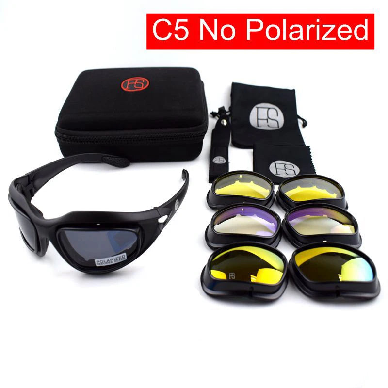 Shooting Glasses Motorcycle Hiking Polarized Sunglasses Tactical Airsoft Goggles