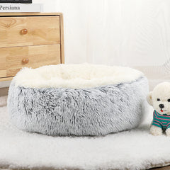 Donut Dog Bed for Large Dogs Plush Beds Pets Round Accessories Small Basket Sofa