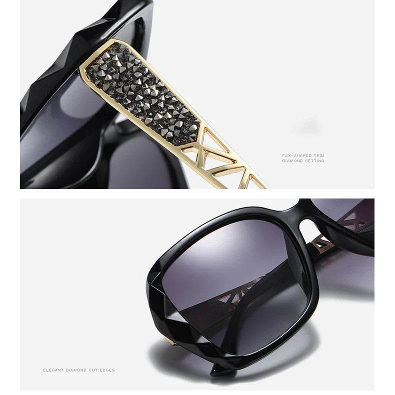 The new 2022 big box polarized sunglasses han edition tide female uv web celebrity sunglasses driving round glasses female