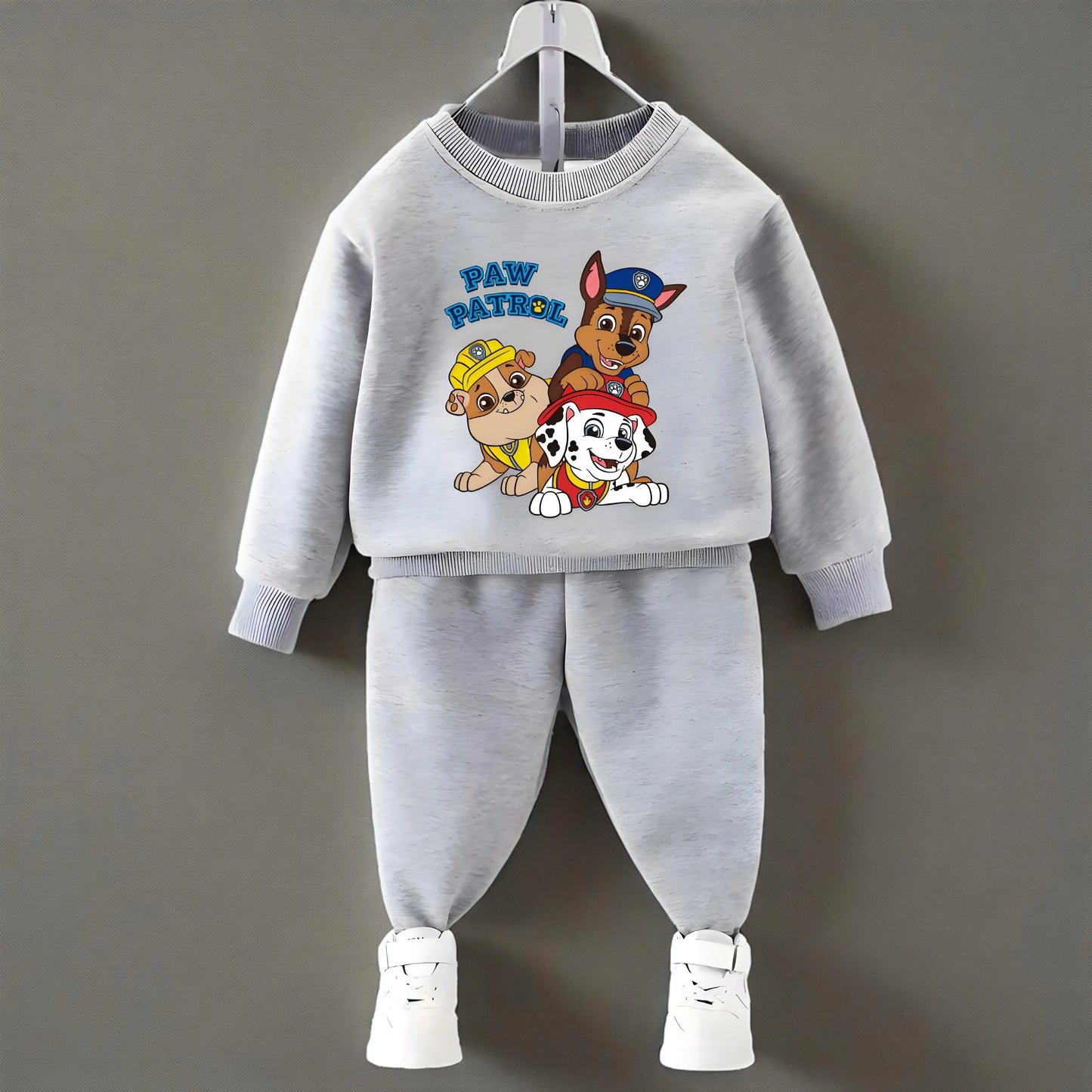 PAW Patrol Spring Fall Boys O Neck Pullover and Sweatpant Two Piece Set Children's Casual Hoodies Sets Kids Sport Clothes Suit