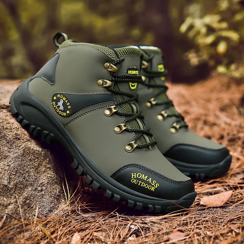 New Outdoor Shoes Men High Top Trekking Botas Leather Men Outside Boots For Men and Women Mountain Comfortable Hiking Boots