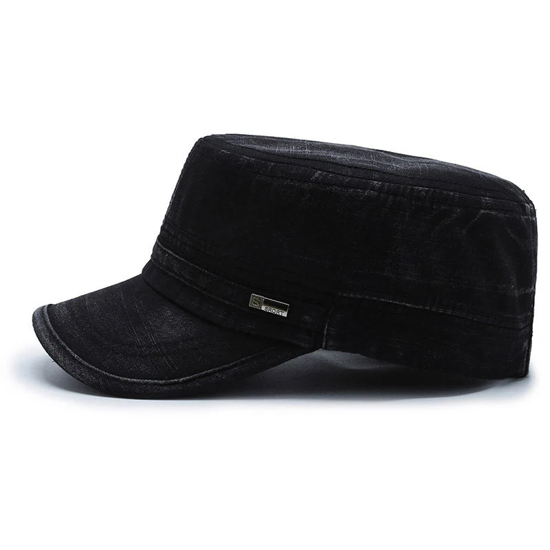 Men Women Army Hat Washed Cotton Military Hats Cadet Style Combat Caps