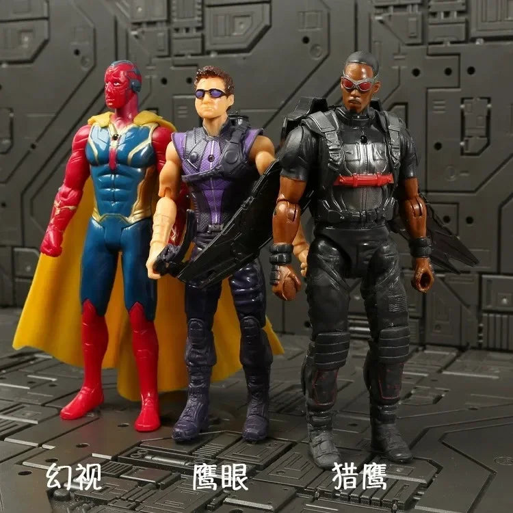 17 Cm Children Toys Marvel Anime Figures Spiderman Hulk Action Figure Iron Man Cartoon Kids Toy Christmas Gift Glow Doll Hobbies