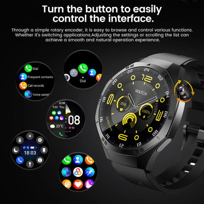 Round GPS Smart Watch Waterproof BT Call Men SmartWatch for Women Health Monitor 100+Sport Smart Band DIY Watch Faces Best Gifts