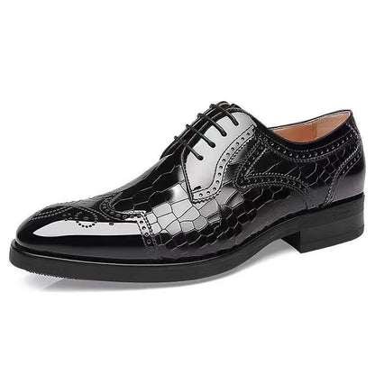 Carved Oxford Shoes Men's Brogue Dress Shoes Patchwork Leather Formal Shoes for Men Bullock Shoes Wedding Party Dinner British