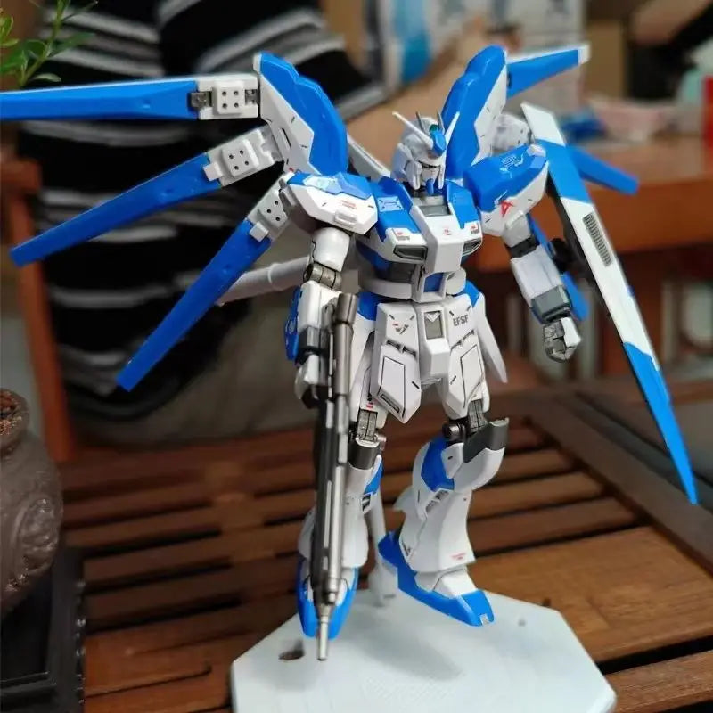 HG 1/144 RX-93-ν2 Hi-ν Mech Assembly Model Kits Hi Nu Action Figures Desktop Decoration Doll Boy Puzzle Toy Gift Collectible