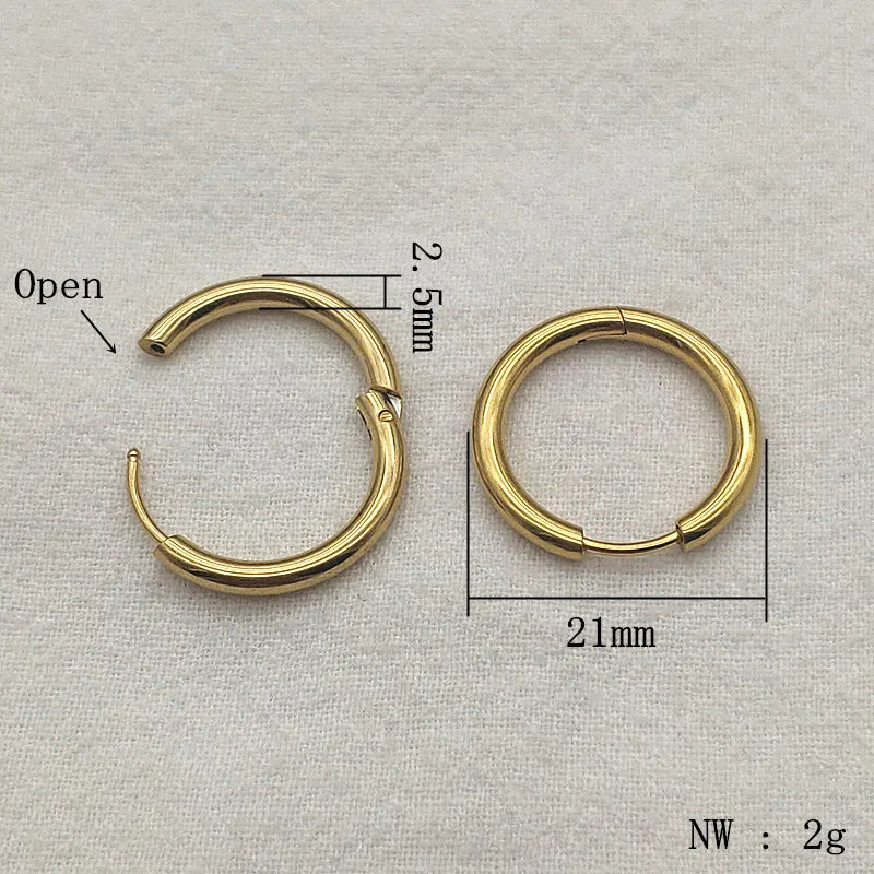 NEW ARRIVAL! 13/17/21mm 100pcs Stainless Steel Round Clasps&Hooks Earring Hooks Base For Handmade Earrings Parts DIY Accessories